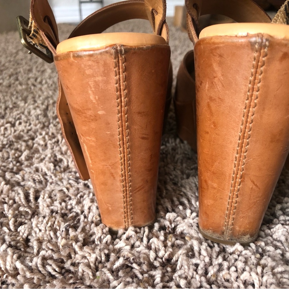 Kork-Ease Myra Leather Platform Wedge Sandals - Picture 6 of 7